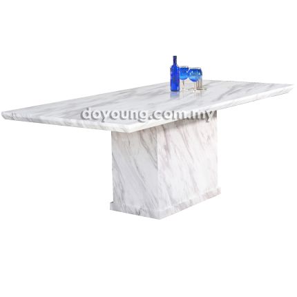 IFORA (200x100cm - Light Grey) Fully Marble Dining Table
