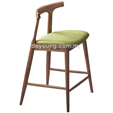 ILLUNA II (SH66cm Walnut, Lime Green) Counter Chair