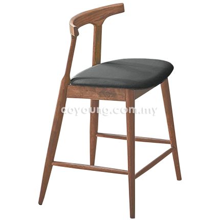 ILLUNA II (SH66cm Walnut, Dark Grey) Counter Chair