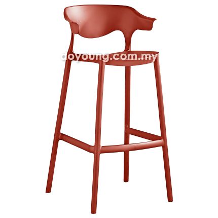 LUNA IV (SH75cm Red) Stackable Bar Chair