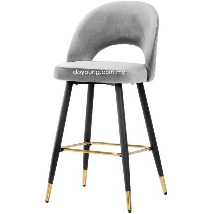 FIONA (SH76cm Gold/Grey) Bar Chair