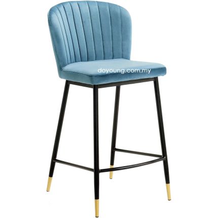 DEETRA (SH67cm Gold/Blue) Counter Chair