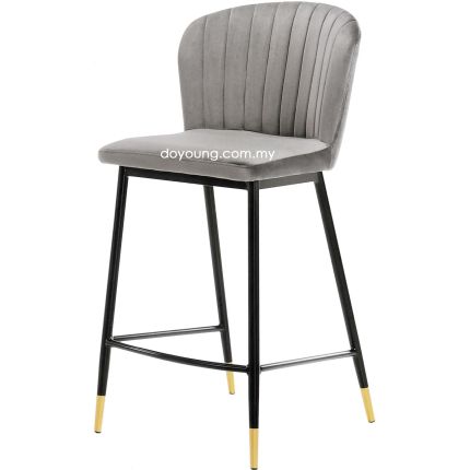DEETRA (SH67cm Gold/Grey) Counter Chair