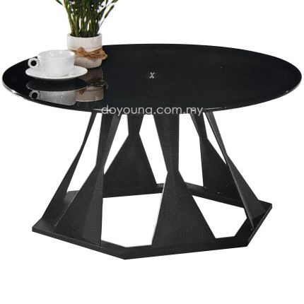 ULYANA (Ø75cm) Coffee Table with Glass Top