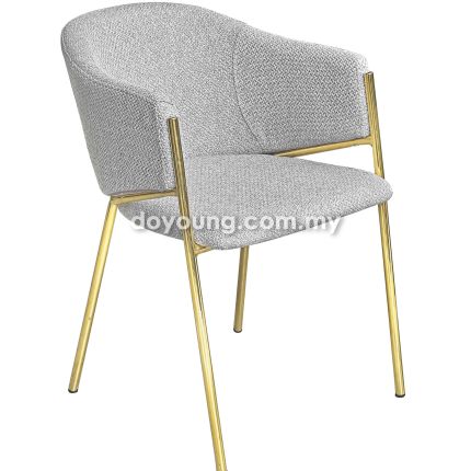 HALDORA (Gold, Light Grey) Armchair