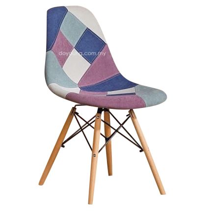 Eames DSW VI (53cm) Side Chair (Patchwork replica)