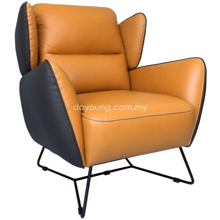 RAYNOR (85cm Fabric/Half Leather) Armchair (CUSTOM)