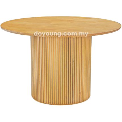 INDIRA+ (Ø120cm Rubberwood - Yellow Oak) Dining Table (CUSTOM)