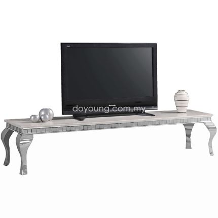 WALDEN II (198cm Stainless Steel) TV Console with Faux Marble Top (EXPIRING)