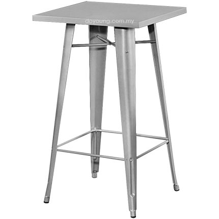 TOLIX (▢60H103cm Metallic Silver) Iron Bar Table (replica)*