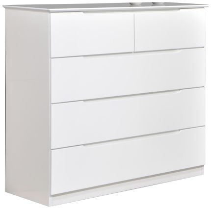 IVANIA III (102H100cm White) Chest of Drawers