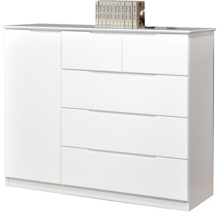 IVANIA III (120H100cm White) Chest of Drawers