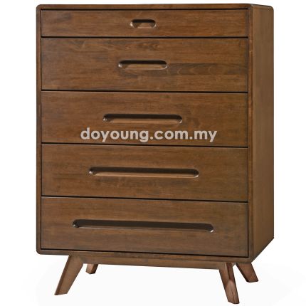 JARMO (81H110cm Rubberwood) Chest of Drawers