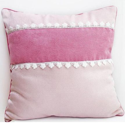 JASMINE PINK Polyester-Mix (45cm Standard) Throw Pillow Cover  