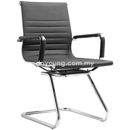 EMS RIBBED (Faux Leather) Medium Back Visitor Chair