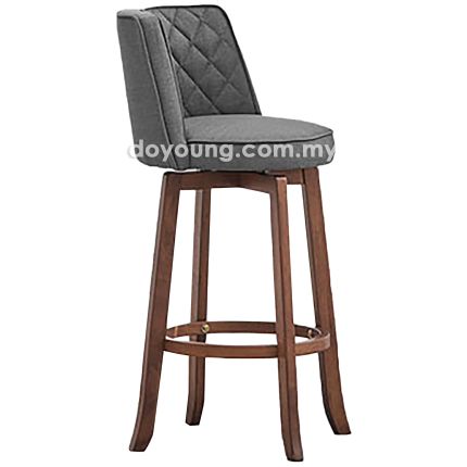 JENA II (SH76cm Fabric) 360° Swivel Bar Chair