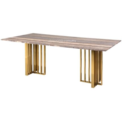 HARPER II (200x100cm Faux Marble, Gold) Dining Table