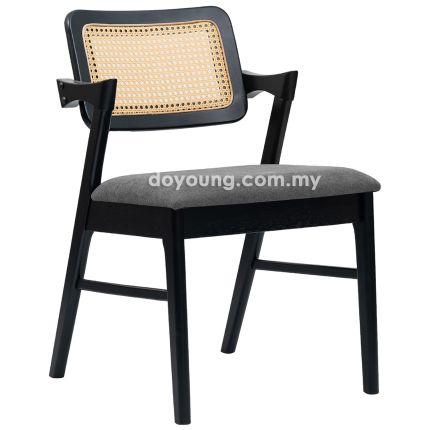 JUMAT Rattan (Fabric - Black) Armchair