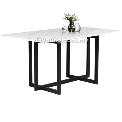 DALLAS II (160x90cm) Faux Marble Top Dining Table