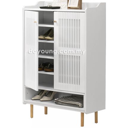 KALYCA (75H122cm White) Shoe Cabinet