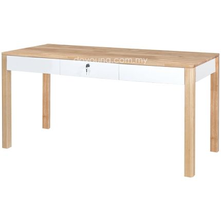 KAREINA (90/120/150cm Rubberwood - Oak) Working Desk*