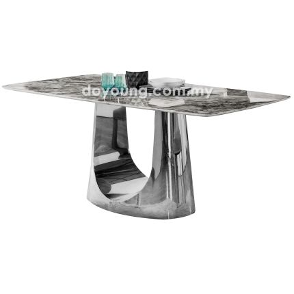 KHIONE II (180x90cm Lasered Natural Stone) Dining Table