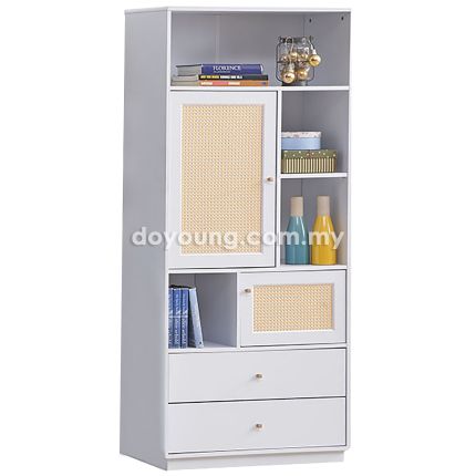 KINETA (80H181cm White) Bookcase