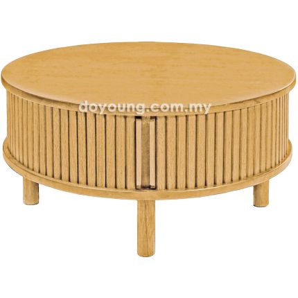 LETHIRA+ (Ø70cm Rubberwood - Yellow Oak) Coffee Table (CUSTOM)