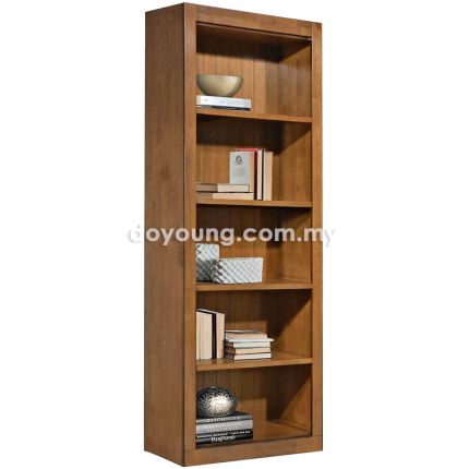 LUCINA III (82H212cm Walnut) Open Bookcase