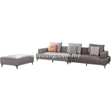 KRISTI (345cm Leathaire) Sofa with (80x91cm) Ottoman