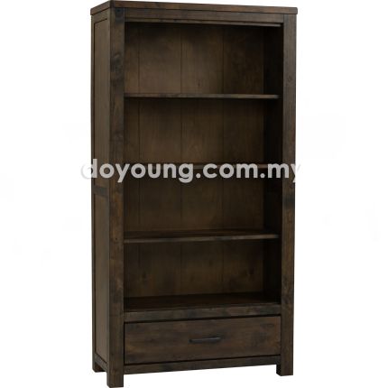 LACERA (120H79cm Rubberwood) Open Bookcase