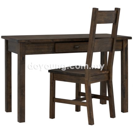 LACERA (120x55cm Rubberwood) Working Desk with Chair