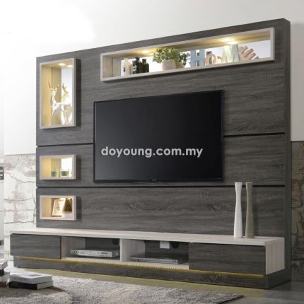 LAIMA II (242x44H220cm) Freestanding TV Cabinet Set