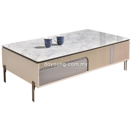 LATHAN (130x70cm Ceramic) Coffee Table
