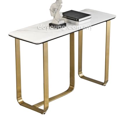LAZLO (120x40cm Gold, Ceramic) Console Table
