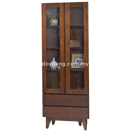 LUCINA II (80H210cm Walnut) 2-Door Display Cabinet
