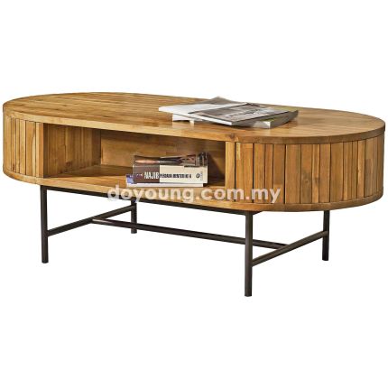 LETHIA (Oval120x60cm Acacia Wood) Coffee Table