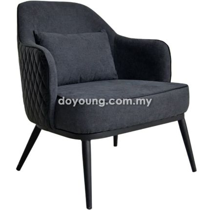 HERRA II (Faux Leather+Fabric) Lounge Chair