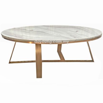 LOVINO II (Ø100cm Faux Marble, Rose Gold) Coffee Table