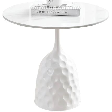 BIANCA (Ø50H52cm Ceramic) Side Table (PG DENTED SHOWPIECE)