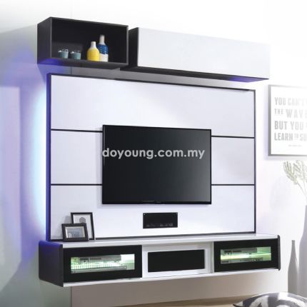 LUELLA (181cm) Wall-Mounted TV + Wall Cabinet Set