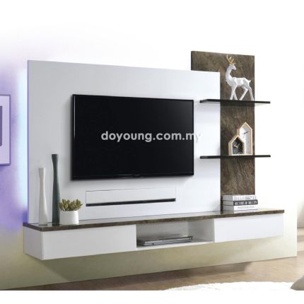 LUMINUS (214x45H163cm) Wall-Mounted TV Cabinet Set