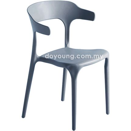 LUNA III (PP, Grey) Stackable Armchair (replica)