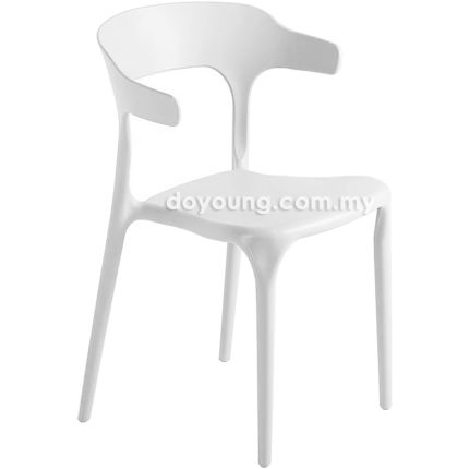 LUNA III (PP, White) Stackable Armchair (replica)