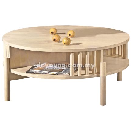 LYRIS (Ø90cm Rubberwood) Coffee Table