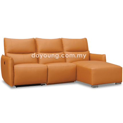 DAROLD (249cm Fabric/Leather) L-Shape Modular Recliner Sofa (CUSTOM)