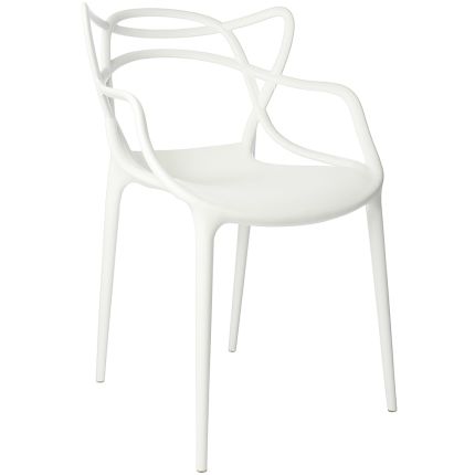 MASTERS (White) Stackable Armchair (PP replica)