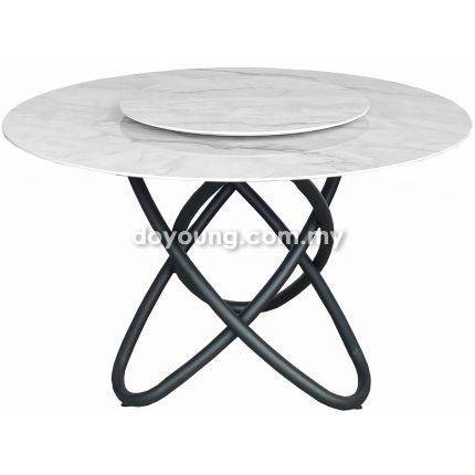 CARIOCA II (Ø130/Ø150cm Ceramic+) Dining Table with Lazy Susan