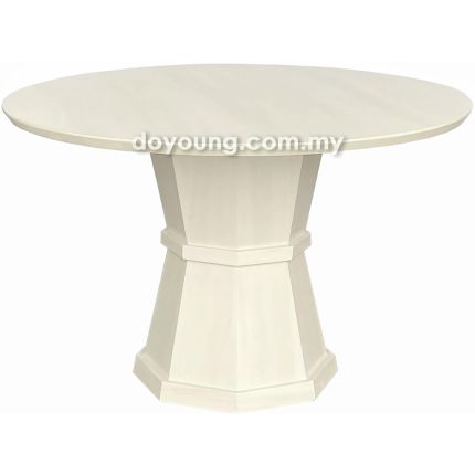 MODINO (Ø120cm T36mm - Fully Faux Marble, Cream) Dining Table