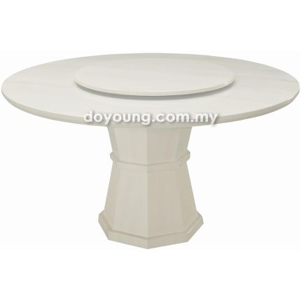 MODINO (Ø130cm T36mm) Fully Faux Marble with Lazy Susan